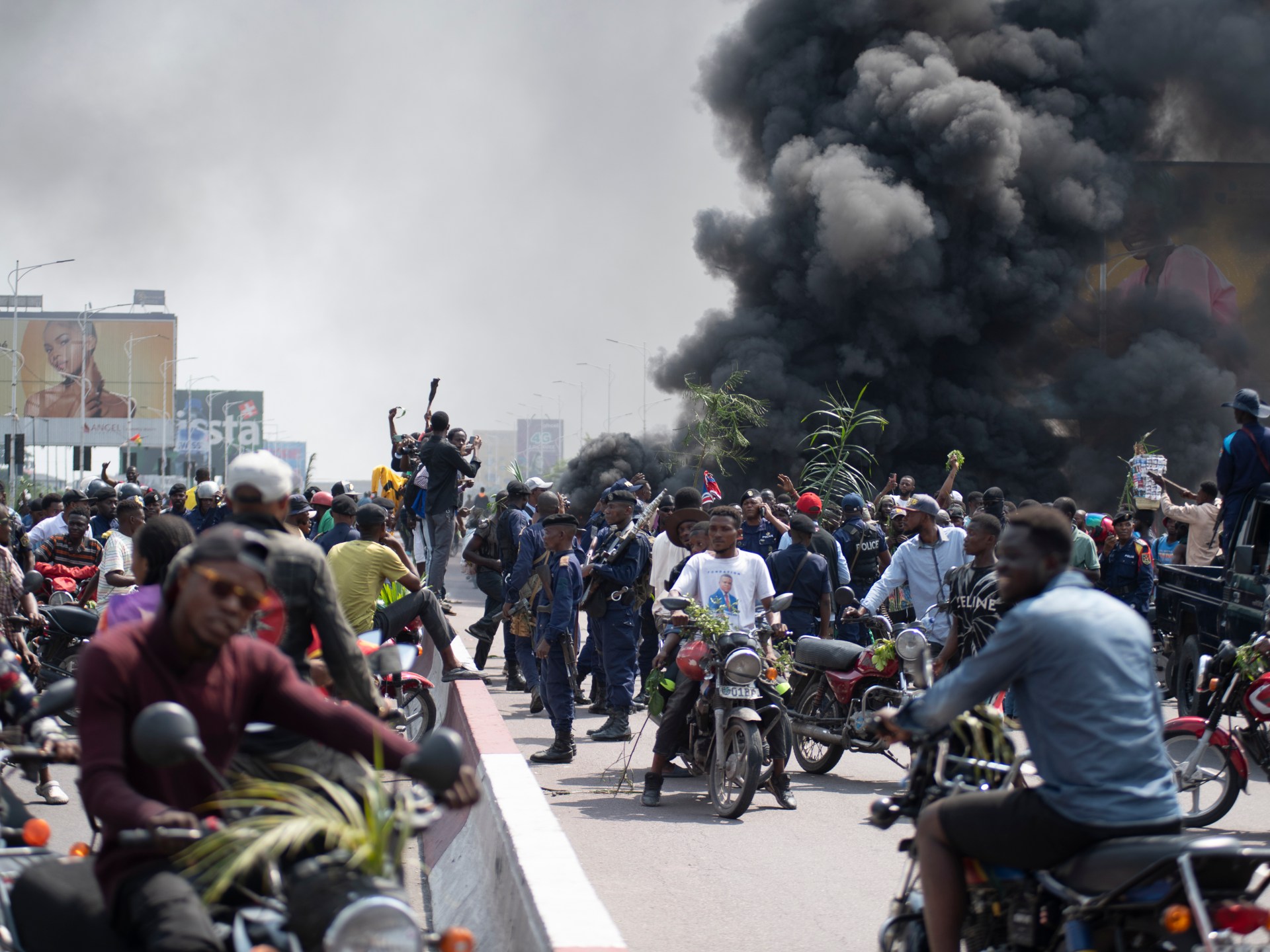 Tyres burned, embassies attacked in DR Congo’s Kinshasa protests | Protests Information