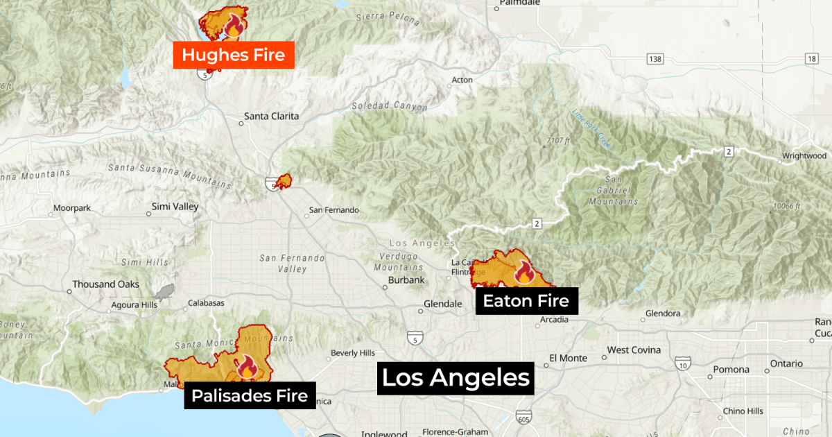 Mapping the Hughes wildfire that's scorching the Los Angeles mountains | Local weather Disaster Information