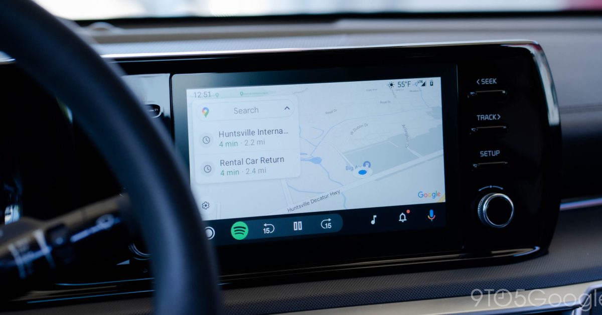 Google Maps replace makes Android Auto look a bit worse