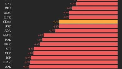 CoinDesk 20 Performance Update: Index Drops 3.3% as All Assets Trade Lower - Today news