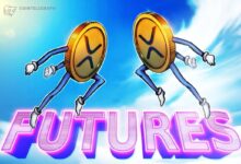 XRP futures OI rises 25% as price chart ‘bull flag’ targets $14