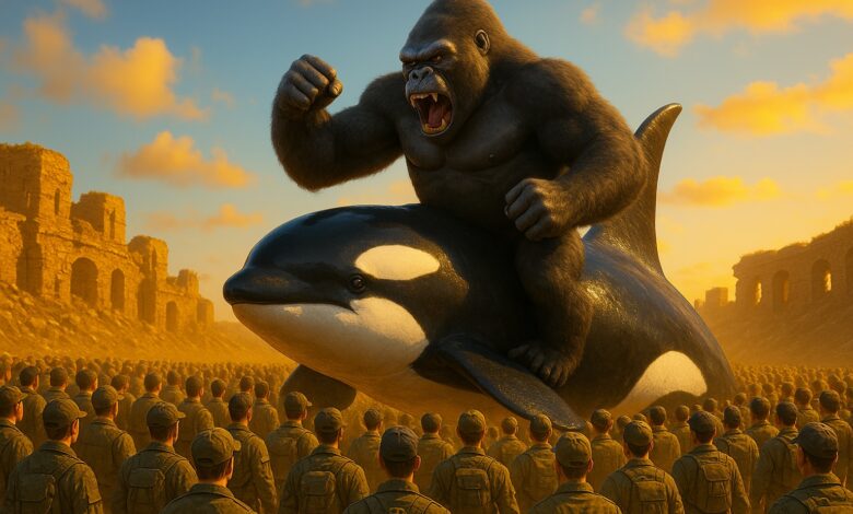 100 men vs Gorilla game drops on Steam but what about 100 Degens vs 1 Gorilla Whale?