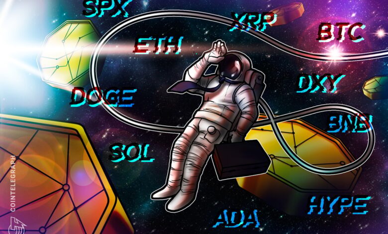 SPX, DXY, BTC, ETH, XRP, BNB, SOL, DOGE, ADA, HYPE