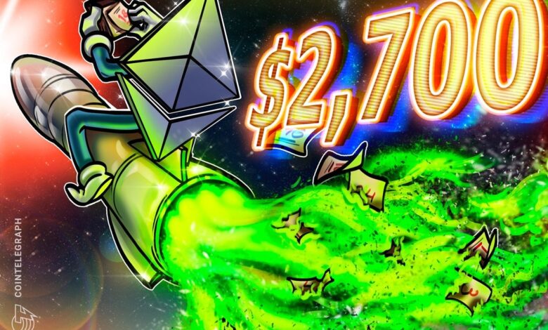 Ethereum Staking Hits Record As Price Surges To $2,700