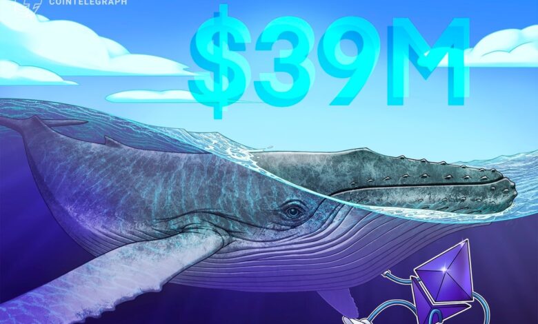 Ethereum Whale Stacks $39M in ETH Despite Ether Falling Harder Than Bitcoin