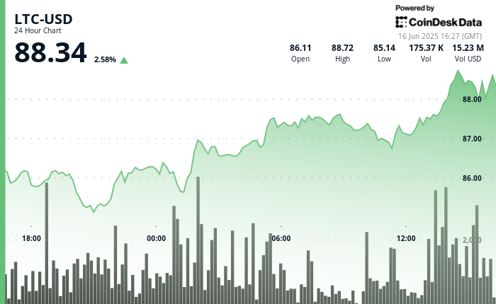 Litecoin Climbs Over 2% as Whale Holdings Develop Litecoin Climbs Over 2% as Whale Holdings Grow