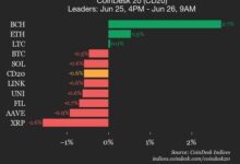 SUI Drops 4.6%, Leading Index Lower