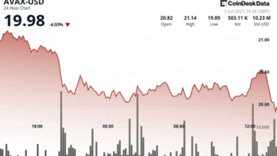 Avalanche's AVAX Token Falls 5%, Forming Bearish Pattern on Short Time Frame
