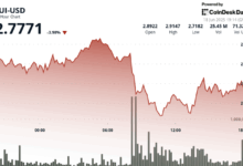 Sui (SUI) Price Volatile as 24-Hour Trading Volume Tops 30-Day Average by 11%