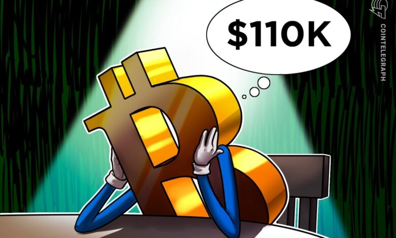 Key Bitcoin Price Levels To Watch as BTC Rally Stalls at $110K