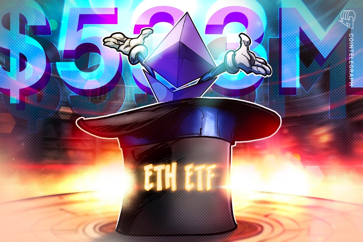 Spot Ether ETFs Add $533M, Prolong 13-Day Influx Streak Spot Ether ETFs Add $533M, Extend 13-Day Inflow Streak