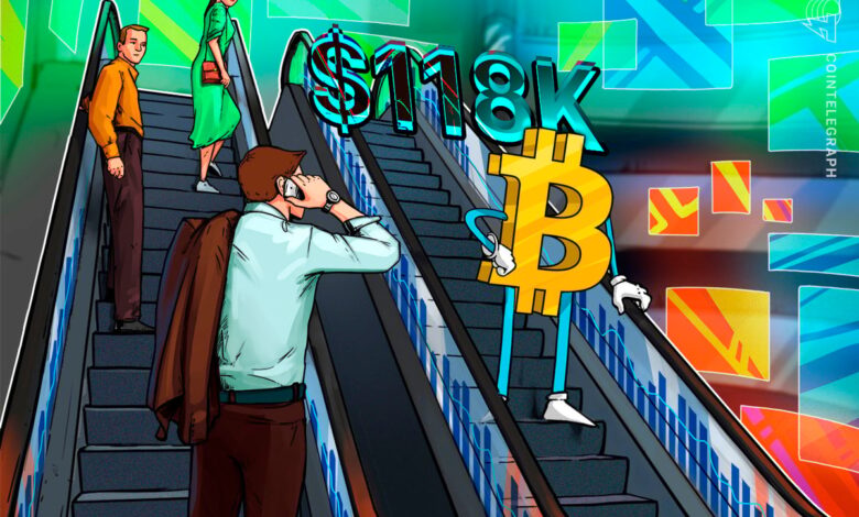 Bitcoin Traders Target Lower as BTC Slips Under $118,000