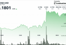 DOGE Hits Resistance on Bull Flag Breakout, But 'Cup and Handle' Points to Higher Moves