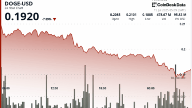 Dogecoin Plunges 10% Before Quick Recovery Rally on Institutional Volume Spike