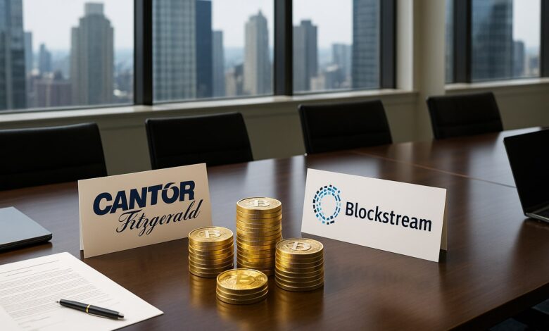 Cantor Fitzgerald SPAC nears $4B deal with Blockstream’s Adam Back to amass 30,000 Bitcoin