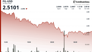 FIL Plunges 6% as Selling Pressure Increases, Crypto Markets Retracts