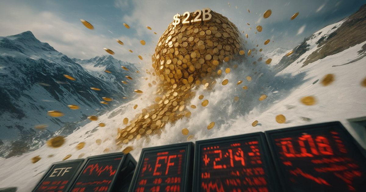 ETF inflows hit $2.2B in 48 hours earlier than dropping to $297M ETF inflows hit $2.2B in 48 hours before dropping to $297M