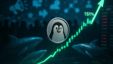PENGU jumps 151% in July in a rally driven by viral marketing, whale accumulation