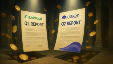 Robinhood crypto income is up 98% while Kraken had sharp QoQ decline