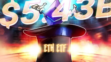Spot Ether ETFs Record $5.43B Inflows in July 2025