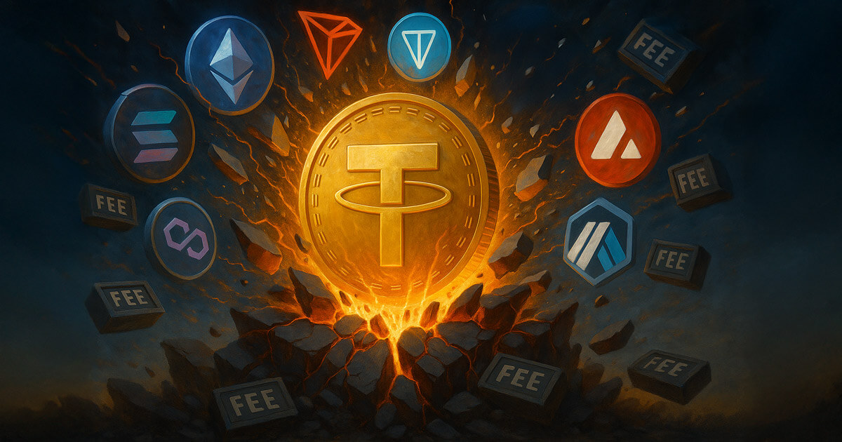 Tether's USDT captures 40% of all on-chain charges throughout 9 main blockchain networks Tether's USDT captures 40% of all on-chain fees across 9 major blockchain networks