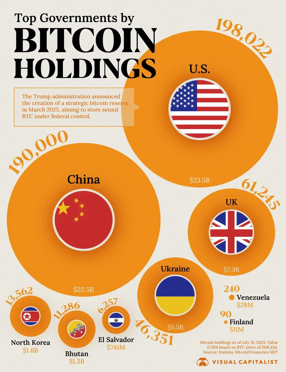Bitcoin holdings (Source: Visual Capitalist)