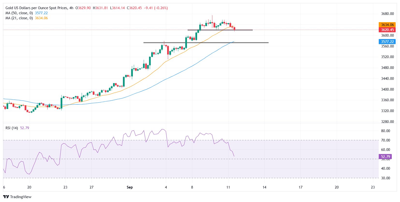 Gold dips as traders await US CPI data amidst Fed rate cut speculation